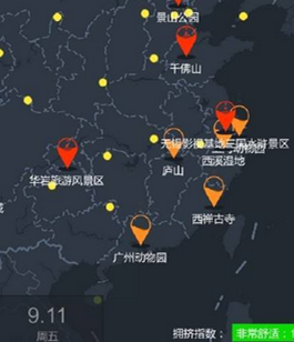 景區客流熱點圖